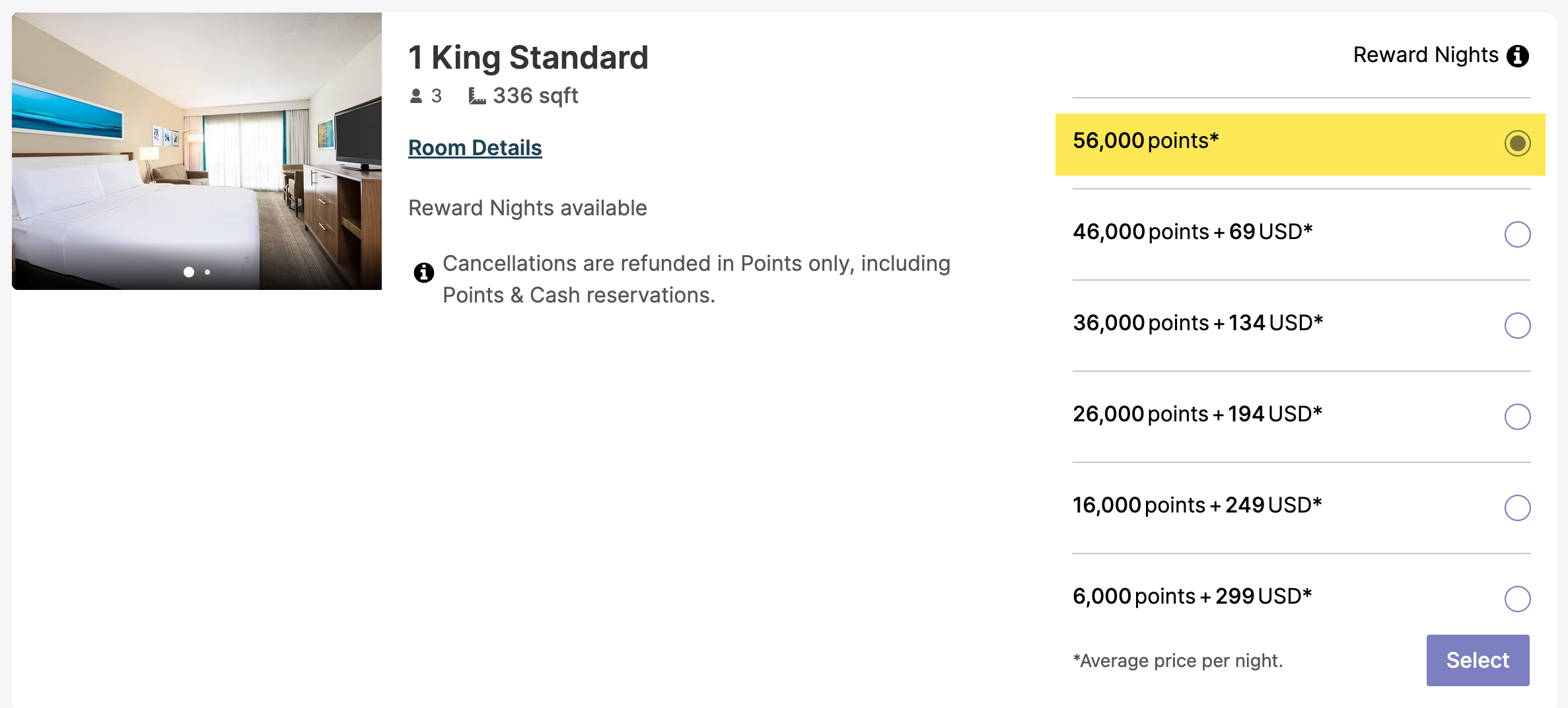 Aruba hotel cost example