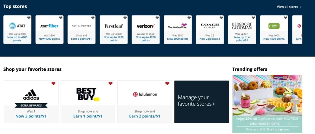 top stores screenshot